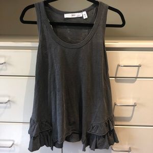 Wilt brand charcoal tank with ruffles, size M